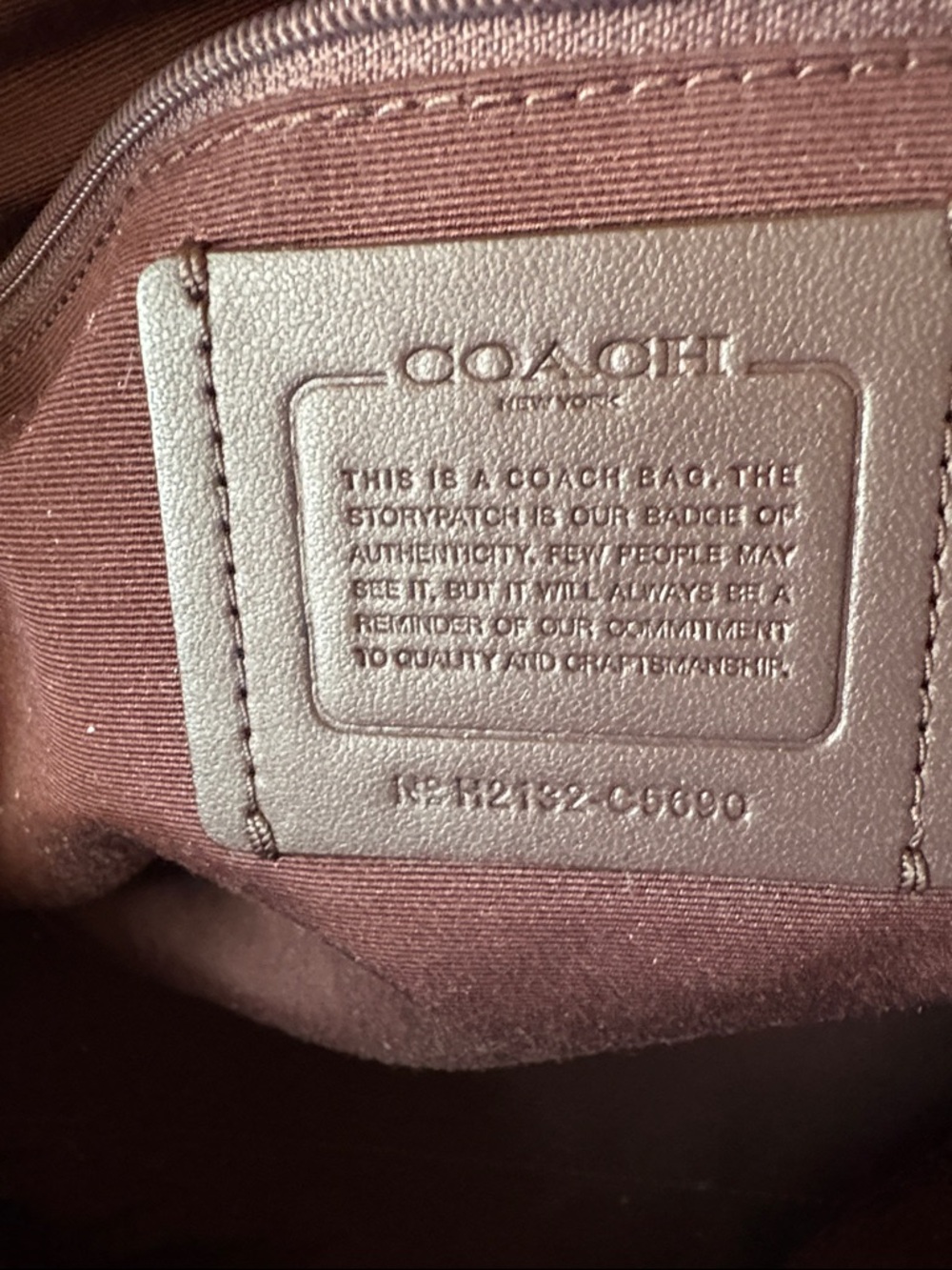 COACH Pebbled Leather Tote in Burgundy Red - Picture 11 of 12